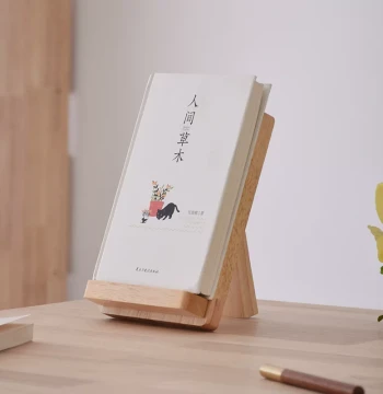 Book Display Rack Display Stand Solid Wood Adjustable Angle Library Bookstore Bookshelf Desktop Book End Book Holder Logo