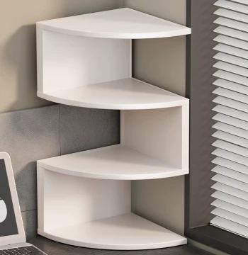 Book End Storage Rack: File Organizer Box, Reading Stand, Desktop Organizer for Wall Corners and Angles, No-Drill Wall-Mounted Shelf for Bedroom, Kitchen Triangle Cabinet