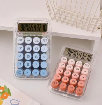 High-Aesthetic Goddess-Style Calculator with Mechanical Keys for Office, Cute Internet-Famous Model for College Students and Children