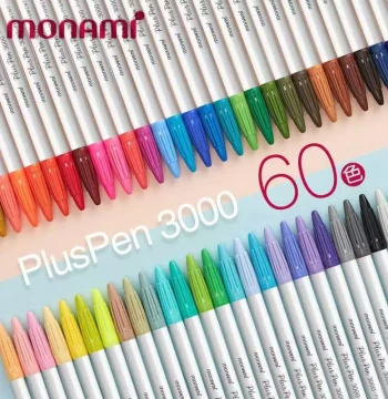 South Korea Monami Plus Pen 3000 Colored Liner Pen Journal Note Liner Pen Water