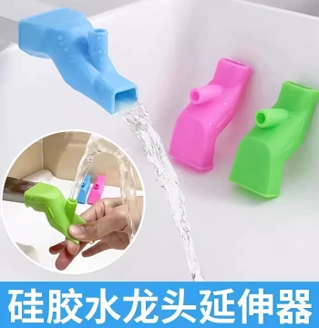 Silicone Faucet Extender Anti-Splash Device Water Nozzle Adapter Home Water Guide Extender for Children and Babies Handwashing