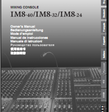 Yamaha IM840/IM832/IM824 Mixer User Manual / Operation Guide