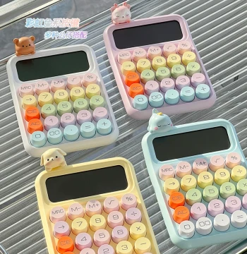 Dopamine Color Scheme Calculator College Student Cute Flexible Keyboard Computer Financial Accounting Office Use Internet Famous Model