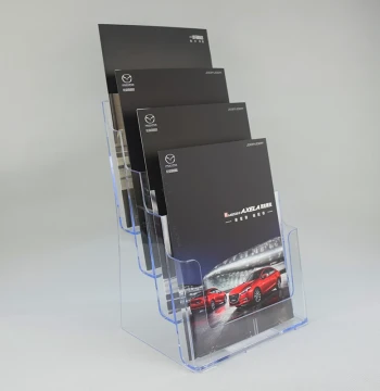 Desktop Brochure Flyer Folded Document Holder A4 A5 A6 Acrylic Multi-Layer Storage Display Stand Transparent Magazine Rack