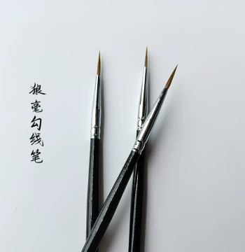 Wolf Hair Liner Brush for Hyper-Realistic Oil Painting, Classical Professional Grade, Detail Rendering for Animal Watercolor & Acrylic, Nail Art Chalk Brush