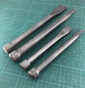 Chisel High Carbon Steel Drill Forged Chisel Tool Super Hard Stone Steel Chisel Hand Stone Chisel Center Punch Stone Splitter