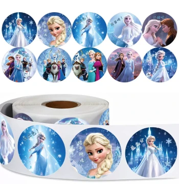 Elsa Princess 500 Rolls Children Princess Cartoon Encouragement Reward Stickers Girls Frozen Decorative Stickers