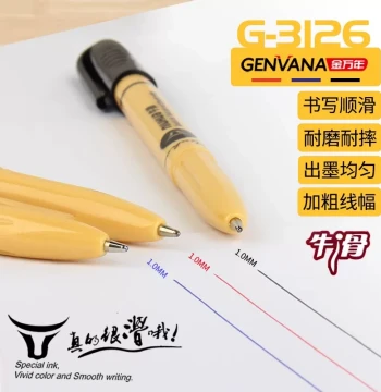 GEnvAnA 1.0mm Ballpoint Pen, Smooth Oil-Based Coarse Tip, Blue/Red Ink, Vintage Style Extra-Thick Core