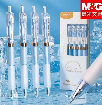 M&G Retractable Gel Pen with ST Tip, High-Value Instagram Style, Quick-Dry Smooth Writing for Students, 0.5mm Black Carbon Exam Pen, Water-Based Signature Pen, 2026 New Model