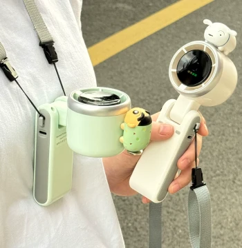 Puzhi Neck Fan Ultra-Long Battery Life Children Semiconductor Cooling Mini Handheld Small Fan Portable Foldable