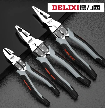 Suitable for Delixi Tiger Pliers Multi-function Universal Diagonal Pliers Wire Cutters Hardware Tools Complete Set Pliers for Electricians