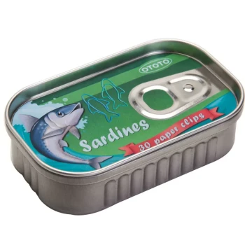 Fast Delivery Creative Sardine-Shaped Paperclip Bookmark Cute Boxed Fresh Style Storage Box Blue Office