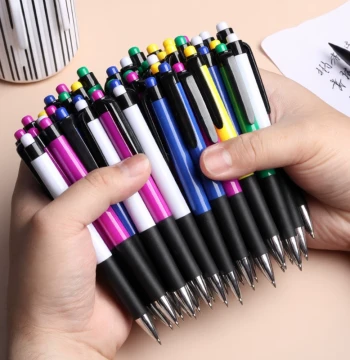 Bulk Pack Push-Button Ballpoint Pens with Oil-Based Refills – Premium Click-Style Cylindrical Pens in Black, Blue, and Red for Office, Business, and Student Note-Taking (Wholesale)
