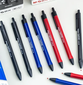 M&G A2 Gel-Ink Ballpoint Pen 0.7mm Semi-Needle Tip, Retractable Model W3002, Smooth Writing Atomic Pen for Office and Signing