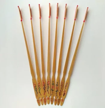 Yangqin Bamboo Mallets, Zhuguxian Lei Design Professional Guqin Bamboo Practice Mallets, Free Guqin Bamboo Tubes