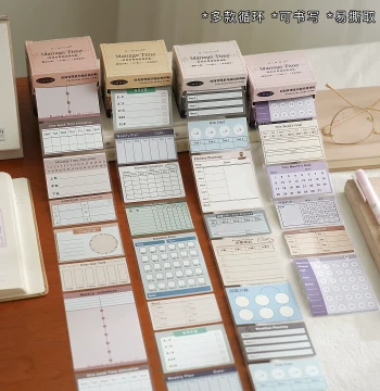 Small Days Never Turn Page: Ins Style Time Management Ticket Collection, Tear-off Write-on Self-adhesive Student Pull-out Sticky Notes