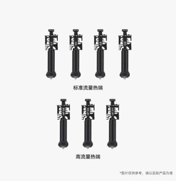Bambu Lab H2C Inductive Hotend with Hardened Steel and Stainless Steel Nozzles (Standard and High Flow), 0.2/0.4/0.6/0.8mm, 3D Printer Hotend Accessories