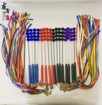 Dance King Whip, Wenwang Drum Whip, Ershen Drum Whip, Colorful Pom-Pom Drum Whips, Colorful Fiber Sticks, Custom Made with Free Shipping