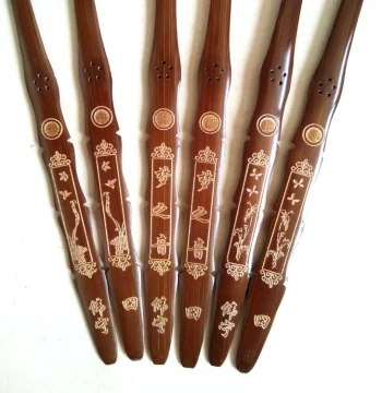Authentic Tian Weining Dulcimer Hammers, Professional Instrument Accessories, Antique-Style Bamboo Mallets with Free Case