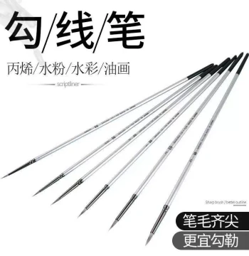 Sakura Nylon Liner Pen for Outlining, Nail Art, Watercolor, Oil Painting, Acrylics - Extra Fine Tip Brush for Detail Work