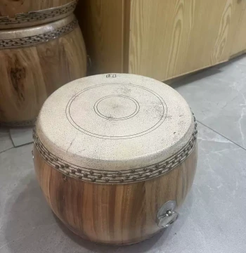 Traditional Handcrafted 5-inch, 6.5-inch, 7-inch, 8-inch, and 10-inch High-Pitch Solid Wood Flat Tang Drums with Bamboo Pegs, Daoist Drums, and Cowhide Heads