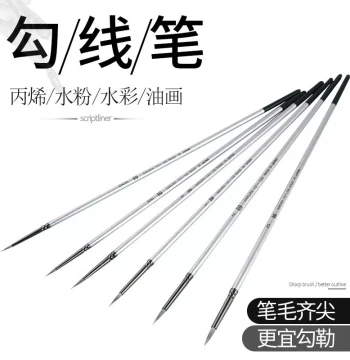 Yumu Sakura Nylon Liner Brush for Outlining, Nail Art, Watercolor, Oil Painting, Acrylic, Extra-Fine Detail Brush for Portraits