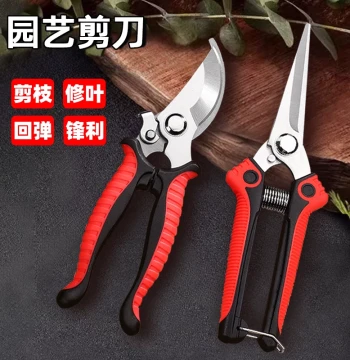 Gardening Shears Heavy Branch Pruner Garden Trimming Scissors Stainless Steel Flower Shears Household Tool for Cutting Tree Branches and Grape Harvesting