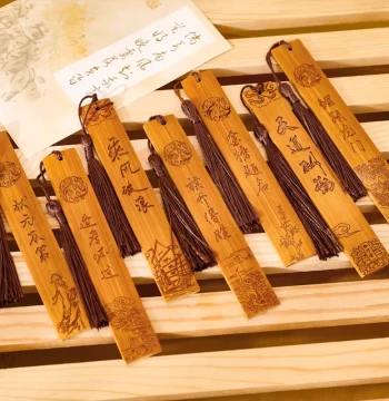 Creative Bamboo/Wood Bookmarks, Student Reward Gifts, Practical Inspirational Stationery Prizes for Junior/Senior High School