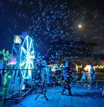 Large Ferris Wheel Bubble Machine, Viral Amusement Equipment for Scenic Spots, Light Festivals, Malls, Stage Performances, and Atmosphere Props