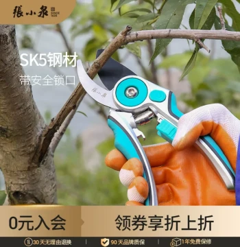 Zhang Xiaoquan Pruning Shears - SK5 Steel Garden Scissors for Fruit Trees and Flower Branches, Effortless Cutting Tool