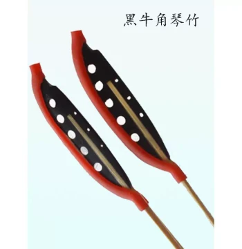 Yangqin Bamboo Mallets, Double-Sided Professional Hand-Carved Hammers, Old Bamboo with Ox Bone or White Horn Inlay, Shell Carving Yangqin Sticks