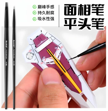 Fingertip Assassin Detail Brush, Liner Pen, Ultimate Fine Flat Tip for Panel Lining, Water-Based Paint Coating and Coloring Tool for Gundam Models