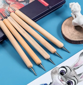 Colored Pencil Embossing Tool Set, 5-Piece Dry Stylus for Model Painting, Dotting, Drilling, Line Drawing, Pottery Reserve, Clay Work, Paper Folding, and Art