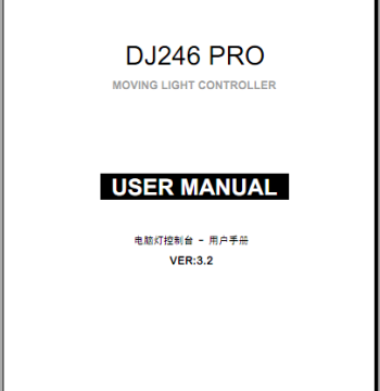 Lidu DJ246 PRO Computer Lighting Console User Manual