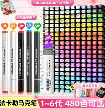 Finecolour Markers Generation 1-5 Soft Tip Anime Design Watercolor Student Art Dedicated Single Acrylic Dual-Tip Oil-Based Finecolour Skin Tone Pen Official