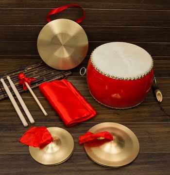 Sanju Ban Prop Set, Copper Gong Drum Cymbals, Kindergarten Drum Instruments, Adult Event and Children's Toy Sets