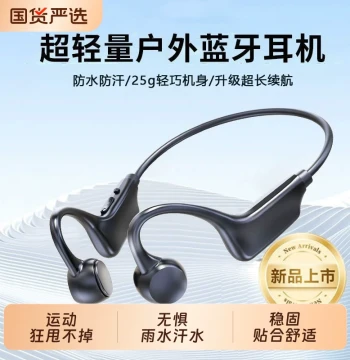 2025 New Bluetooth Earphones Bone Conduction Sports Running Dedicated Open-Ear Wireless Cycling Neck Hanging Style
