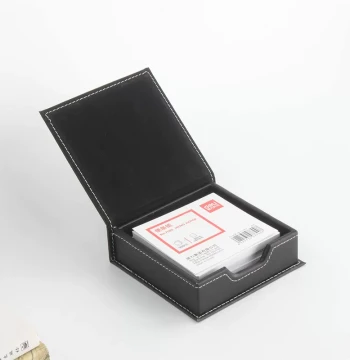 Business Leather Memo Pad Holder, Note Box, Sticky Note Stand, Small Card Box, Cute Decor Customizable