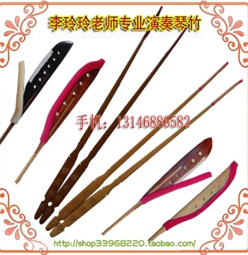 Professional Yangqin Bamboo Mallets and Keys Designed by Teacher Li Lingling, Includes Carrying Case and Rubber Bands