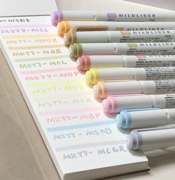 Japan Zebra Pastel Highlighters for Students - Dual-Tip Colored Marker Pens Limited Edition WKT7