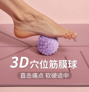 Fascia Ball for Foot Massage, Muscle Relaxation, Yoga, Fitness – Relieves Shoulder, Neck, Waist, Back Pain; Meridian Therapy Ball