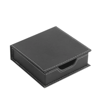 Business Leather Memo Pad Holder, Note Box, Sticky Note Stand, Small Card Box, Cute Decorative Piece Customizable