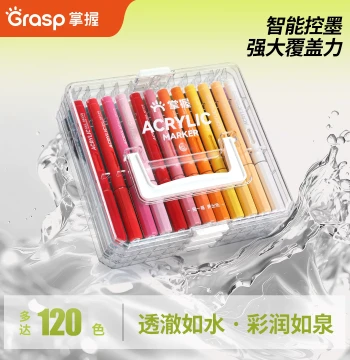GRASP Direct Liquid Soft Tip Acrylic Markers Student Art Special 120 Colors 84 Colors 60 Colors Non-Bleeding Layerable for Art Students Children Elementary Kindergarten Watercolor Pens 24 Colors 48 Colors