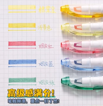 Japan uni Mitsubishi Pencil Highlighter Propus Student Use Key Point Marker Fine Tip Colored Silver Glow Pen Set Dual-Tip Marker Planner Transparent Visible Window Fluorescent Pen PUS103T
