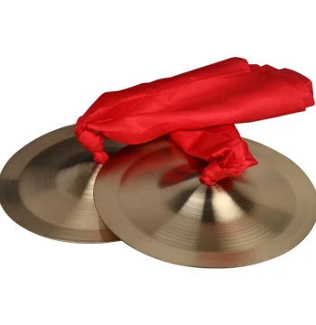Gong and Drum Brass Cymbals Adult Large Small Bright Cymbals Gongs Waist Drum Cymbals Kindergarten Sanjuban Props Children Performance Music