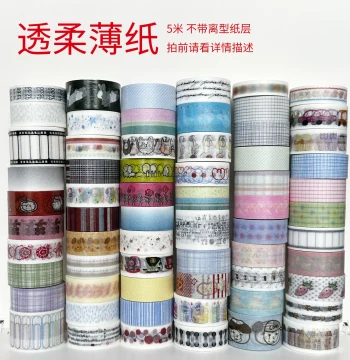 32674-32737 / Soft Thin Translucent Digital Special Oil / Mo Xuan Washi Tape / Journaling / Please Check Details Before Purchase