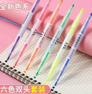 4-Pack 6-Color Highlighters for Key Underlining and Marking