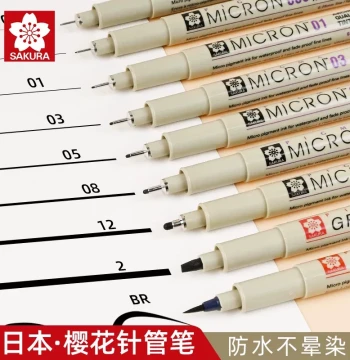 Japan Authentic Sakura Fineliner Pen Manga Design Sketch Drawing Pen Tracing Outline Pen Free Shipping