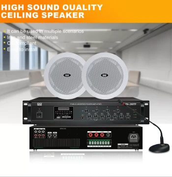 20W 30W Ceiling Speakers for Background Music and Public Address Systems, Constant Voltage Coaxial Flush-Mount Horns