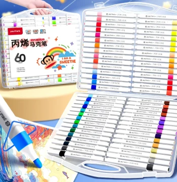 [Anchor Recommended][Gunai] Paul Frank Triangle Barrel Acrylic Marker Pen Portable Stackable PM011